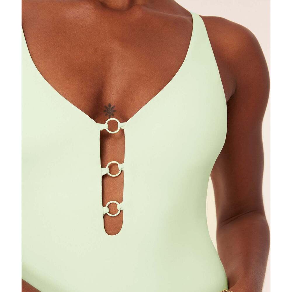 Andie The Romana One Piece - Eco Nylon - Pistachio - Long Torso Size LPISTACHIO